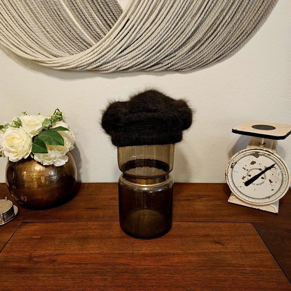 Vintage Angora Paperboy Hat